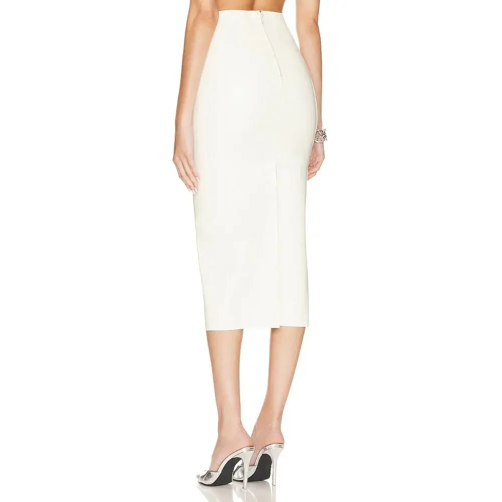 NBD Citra Pencil Skirt Latex Midi High Waisted Siren Y2k Streetwear Vintage XS